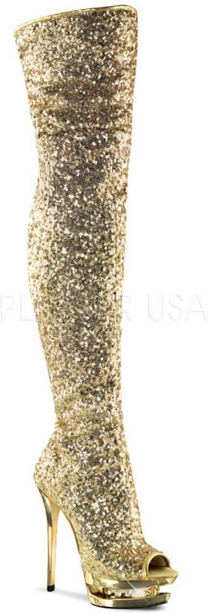 EU 35 = US 5 | BLONDIE-R-3011 | 6 Heel, 1 1/2 Dual PF Open Toe Thigh Boot